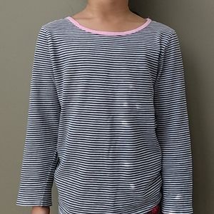 Black and white striped Cotton On kids shirt